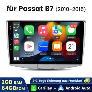 Für VW Passat B7 10-2015 GPS Navi Android 13 Autoradio Carplay WIFI BT DAB+ 64GB - Bild 1 von 13