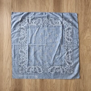 Pañuelo Pañuelo Estilo Occidental De Colección Paisley Retro Azul Wamcraft 21x21" EE. UU. - Imagen 1 de 7