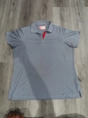 Chick Fil A Employee Uniform Shirt Womens XL Blue Striped Short Sleeve Polo - Image 1 of 4