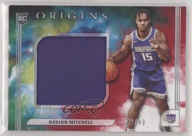 2021-22 Panini Origins Jumbo Jerseys Red /49 Davion Mitchell #JJ-MIT Rookie RC