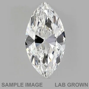 Karat Marquise-Schliff H, SI1 Reinheit künstlich im Labor gezüchtet CVD loser Diamant 0,57 ctw - Bild 1 von 3