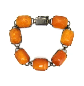 ORIGINAL SBM Bernstein Armband Art Deco 935 Silber sehr rar Original Königsberg - Bild 1 von 6