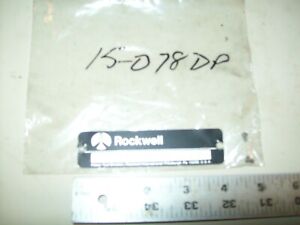 Model & Serial No. Nameplate From Rockwell Drill Press Mod.15-081 Serial 1778787