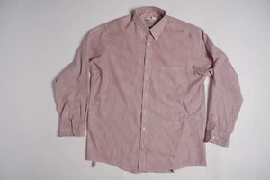 Etienne Aigner Mens Dress Shirt Long Sleeve Stripe Red White Size 16.5 34/35 - Picture 1 of 7