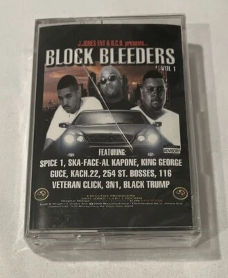 Block Bleeders Vol 1 Ska-face Al Kapone Black King George - SEALED Cassette - Image 1 of 3
