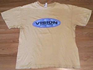 Vintage 1986 Vision Street Wear t shirt L beige skater 80s - Picture 1 of 6