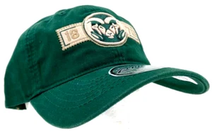 NEW CSU Colorado State Rams Zephyr Slouch Adjustable Green Baseball Cap Hat OS - Picture 1 of 8
