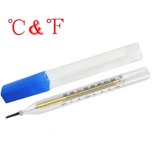 Clinical Glass Thermometer ℃&℉ for Underarm Classic Non Digital Thermometer 1pc - Picture 1 of 10