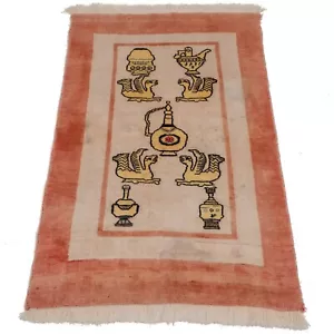 Gabbehh Qashqaii Persiann Handwoven Rug 5'2" x 3'2" (157x97cm Carpet) - Picture 1 of 8