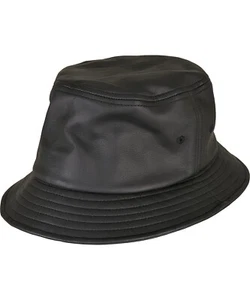 NUEVO SOMBRERO CUBO DE CUERO *NEGRO* GORRA AJUSTADA DE PESCADOR LISO PARA HOMBRE ERA DE VERANO - Imagen 1 de 3