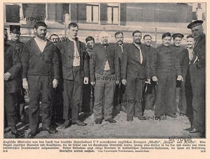 Englische Matrosen UBoot U9 Kreuzer Abukir Hogue Cressy - 1WK - 1914 ~16x12cm - Bild 1 von 1