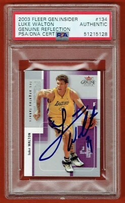 2003 Fleer Genuine Insider Reflections 134 Luke Walton Signed Card PSA Auto RC - Image 1 of 2