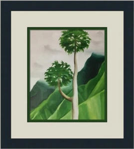 Georgia O'Keeffe Papaya Tree Tao Valley Maui impresión enmarcada personalizada - Imagen 1 de 2