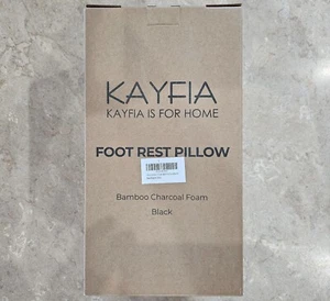 Fußstütze für unter Schreibtisch Bambus anthrazit Schaumstoff ergonomisch KAYFIA schwarz - Bild 1 von 3
