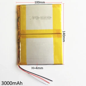 7.4V 3000mAh Lipo Li polímero recargable batería termistor 3wire 40140100 - Imagen 1 de 4