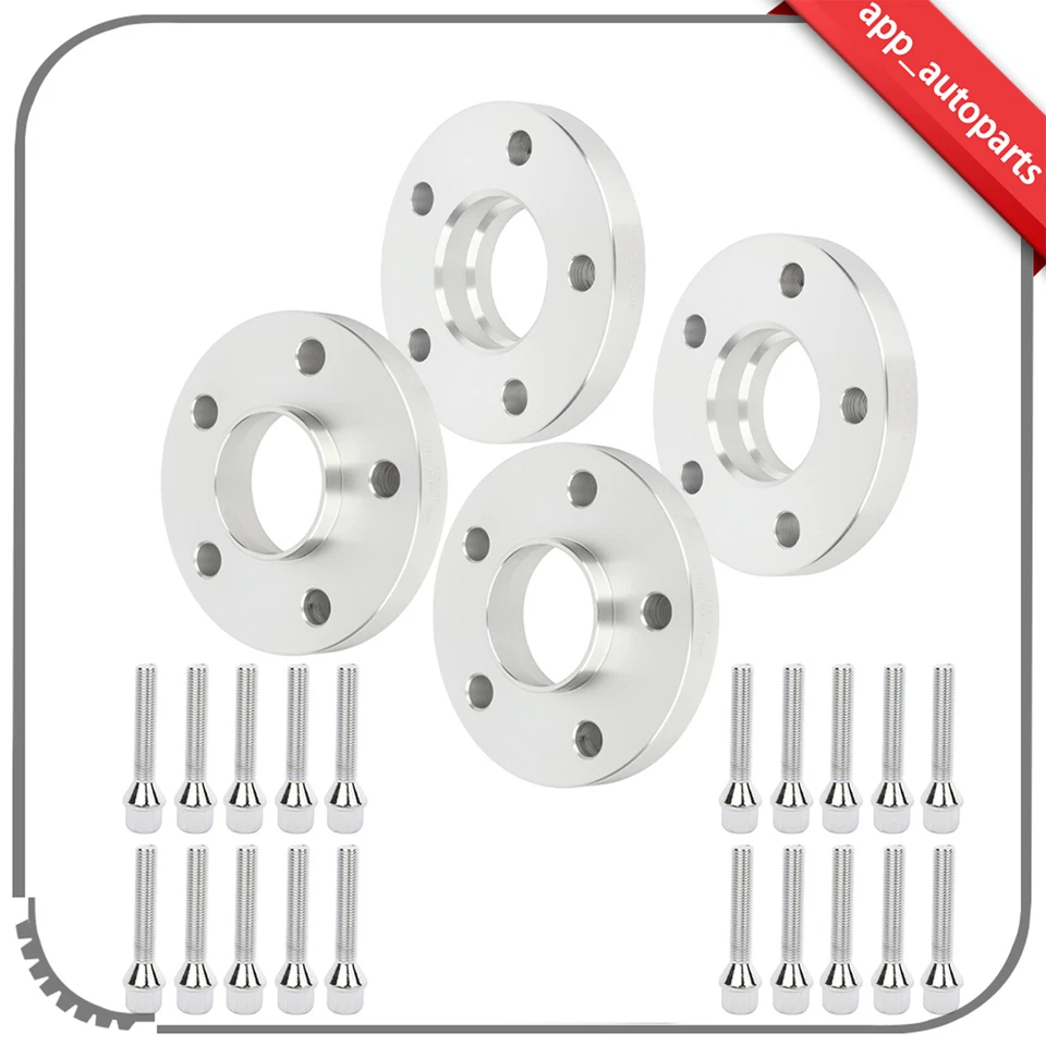4X 20mm 5X112 Hubcentric 12X1.5 Wheel Spacer For Mercedes-Benz C230 C320 C43 AMG - Image 1 of 4