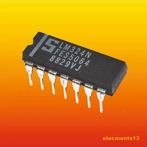 LM324N SIGNETICS INTEGRATED CIRCUIT OPERATIONAL AMPLIFIER PDIP14 - Picture 1 of 2