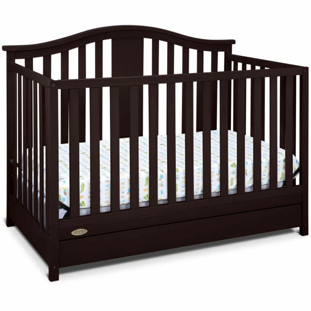 Graco Solano 4-in-1 Convertible Crib with Drawer - Espresso