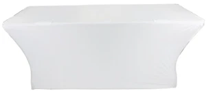 ProX X-ST4W 4 Ft. Open Back Spandex Table Cover/Scrim - White - Picture 1 of 6