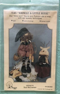 THE BUCKEYE TREE “Kringle & Little Rudie” Button Arms & Legs #145 Vtg 1992 UNCUT - Picture 1 of 5