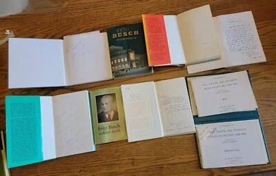 FRITZ BUSCH HANS GERMAN CLASSICAL MUSIC COLLECTION AUTHOR SIGNED INSCRIBED BOOKS - Image 1 of 4