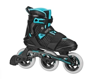 ROLLER DERBY Elite DELTA 100 Black/Blue Men's 9 Inline Skates - EXCELLENT SHAPE - Picture 1 of 20