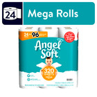Angel Soft Toilet Paper, 24 Mega Rolls = 96 Regular Rolls, 2-Ply New