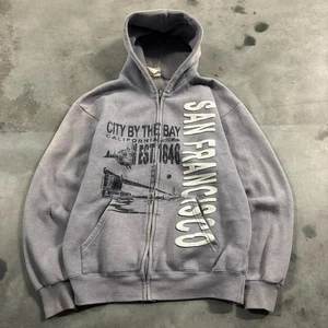 Vintage Y2K/2000s Faded San Fransisco Streetwear Zip Up Hoodie! Size S - Picture 1 of 5