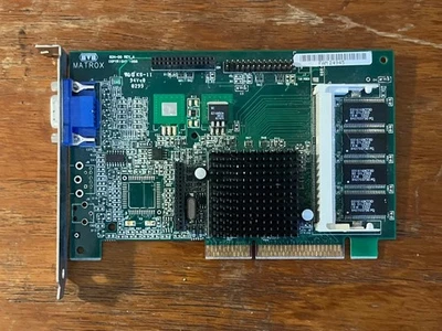 Matrox Millenium G200 8 MB AGP Graphics Card G2+/MSDA/8BI/20 834-00 Vintage VGA - Image 1 of 3