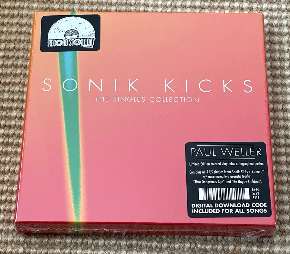 PAUL WELLER  Sonik Kicks  COLOURED VINYL SINGLES BOXSET RSD 2013  SIGNED POSTER Foto 1 de 4