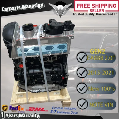 Long Block Engine Assembly Fits For Audi VW EA888 2.0L Gen 2 Gas Turbo passat - Image 1 of 4