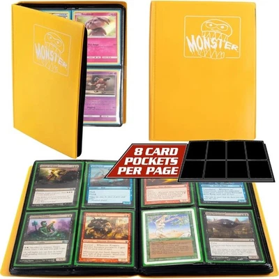 Álbum de tarjetas coleccionables Monster 4 bolsillos - disuasivo de robo, tiene capacidad para 160 tarjetas Foto 1 de 4