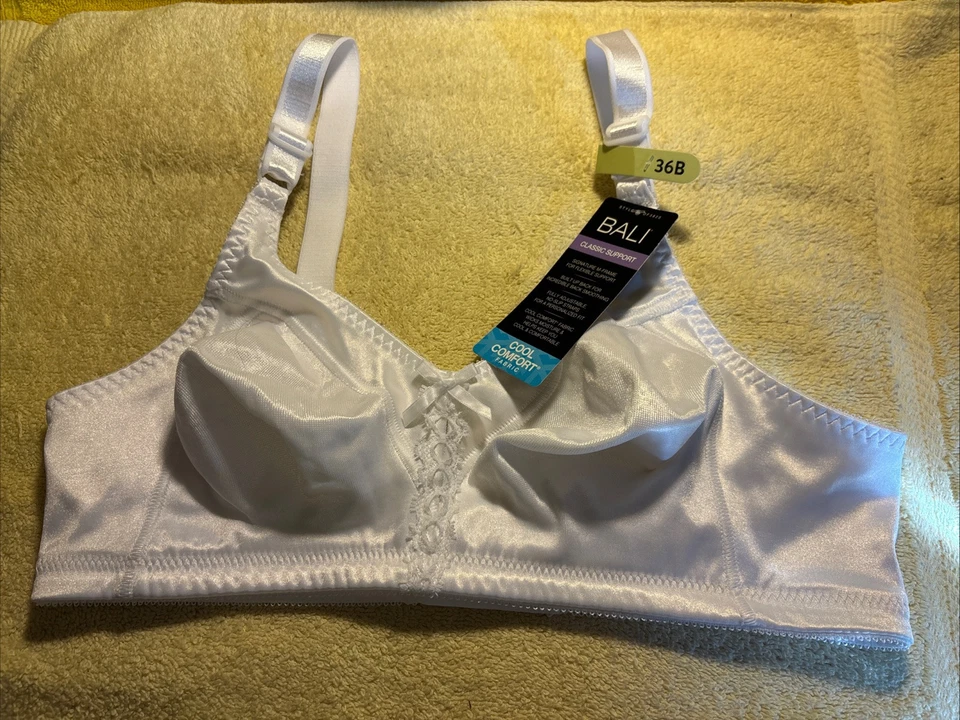 Bali 3820 Double Support Wirefree Bra Size 42b White