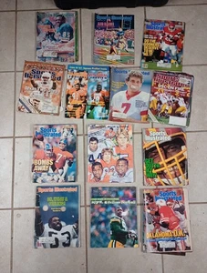 Lote de 13 unidades de fútbol ilustrado deportivo vintage años 80-90; bombas Elway lejos, aire... - Imagen 1 de 5