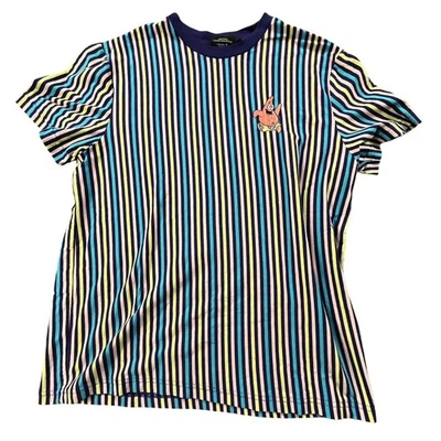 Рубашка мужская SpongeBob SquarePants L Patrick в полоску Nickelodeon мультфильм футболка - Изображение 1 из 4