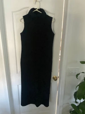 VESTIDO MIDI/MAXI 100 % lana vintage*NINA LEONARD*Negro*M Foto 1 de 4