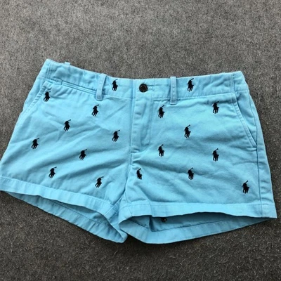 Ralph Lauren Sport шорты женщин 2 вышитый пони опрятный Chino лето - Изображение 1 из 4