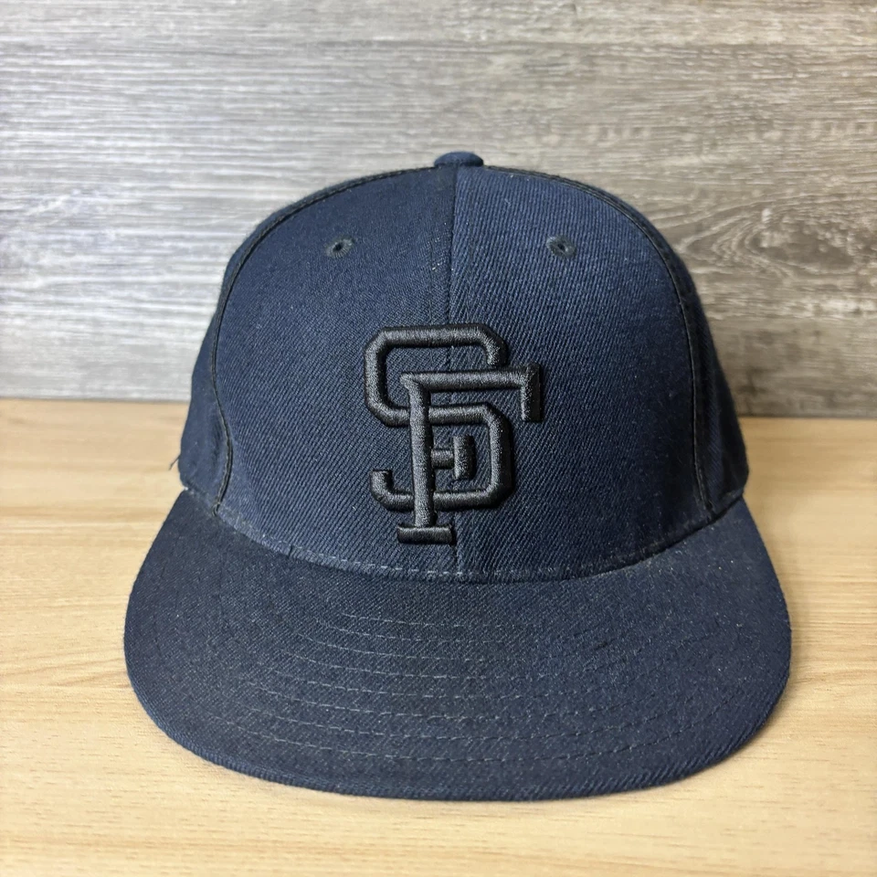 San Francisco Giants Hat Cap Fitted Mens 7 1/4 Black MLB Baseball Cooperstown - Image 1 of 4