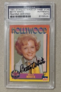 1991 Starline Walk of Fame #148 Betty White Authentic Auto PSA DNA Autograph - Bild 1 von 2