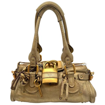 Chloe Gold Leather Mini Paddington Bag - Image 1 of 4