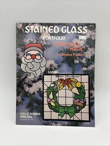 Vintage Christmas Leadlight Stained Glass Portfolio Pattern Templates Hazel USA - Picture 1 of 17