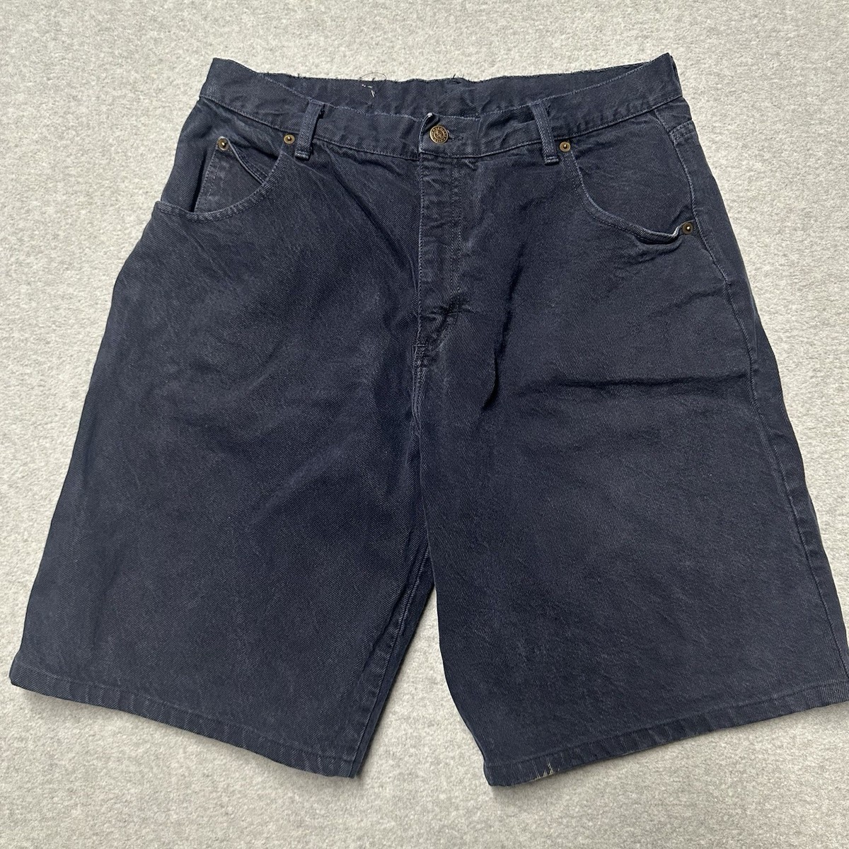 SOLO semore wide denim short ブラック 34 訳アリ 90s SOLO SEMORE Dead stock!! short 