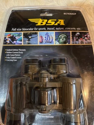 BSA Optics 7x35 Magnification Binoculars 420ft @ 1000 Yards camo color. - Image 1 of 4