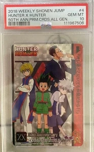 psa10 2018 weekly shonen jump hunter x hunter 50th ann.prm.crds.all gen. - Picture 1 of 1