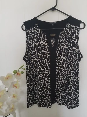 女式 Jones New York 上衣 L 码,无袖,金条长衫  — 第 1/4 张图片