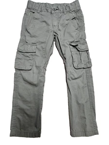 UC of Benetton Designer Skinny Pants Lightweight Adj Waist Soft Gray size 6-7 - Picture 1 of 5