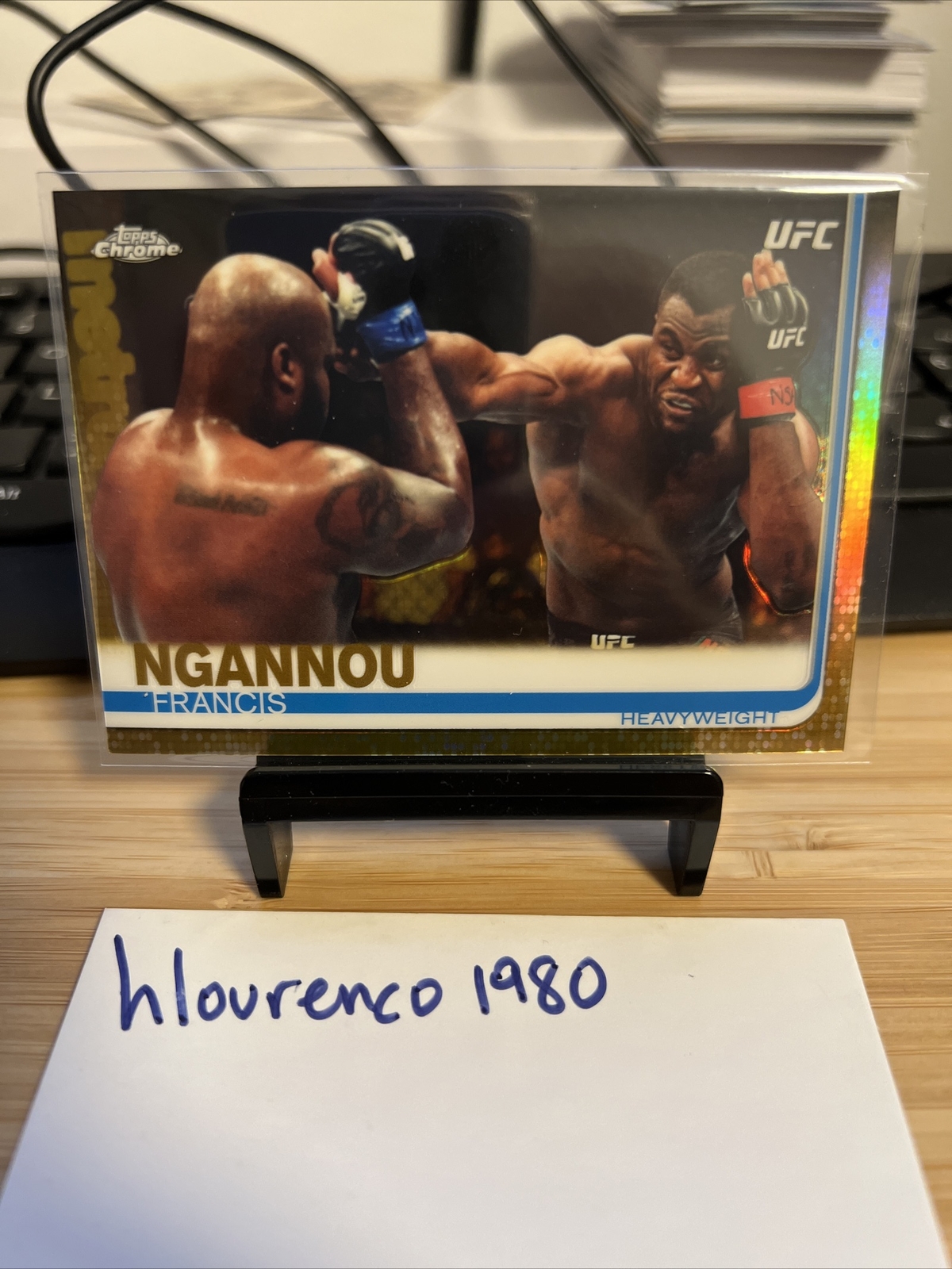 2019 Topps Chrome UFC Francis Ngannou Gold 02/50