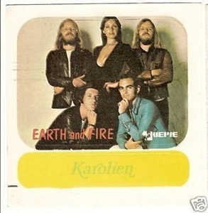Earth and Fire Pop Rock Music 1970s Joepie Sticker Card - Picture 1 of 1