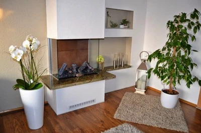 Ofenbank Sitzbank Kaminofen Einfassung Abdeckung Ofen Naturstein Marmor grün - Bild 1 von 4