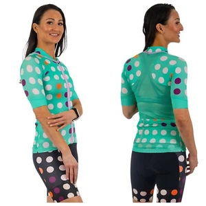 Maglietta Shebeest Spot On Sheena nuova con etichette da donna ciclismo professionale Aruba Dot taglia S - Foto 1 di 13